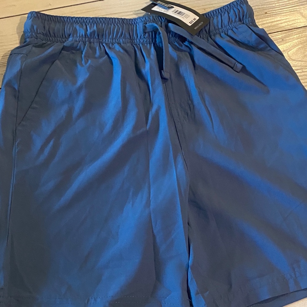 Kids Formal Elastic-Waist Blue Shorts